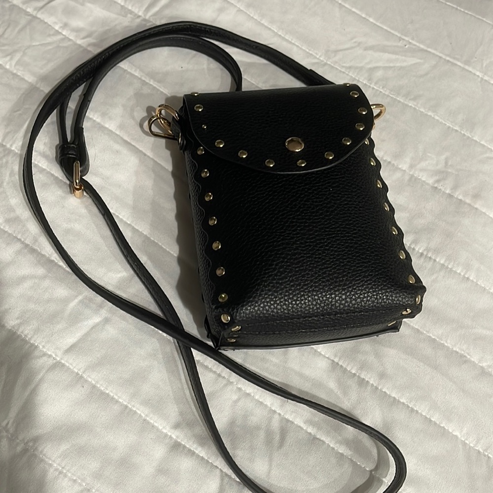 Black Small Crossbody with phone pocket